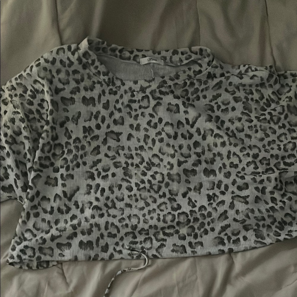 Leopard Print Cropped Top